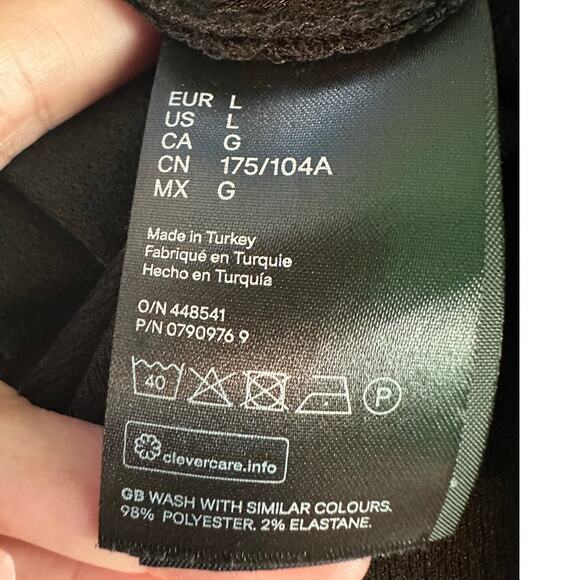 H&M black side twist overlap strappy summer dress size large - Picture 5 of 16